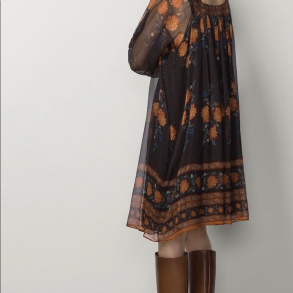 Massimo Dutti M peasant dress floral BOHO - Picture 2 of 3